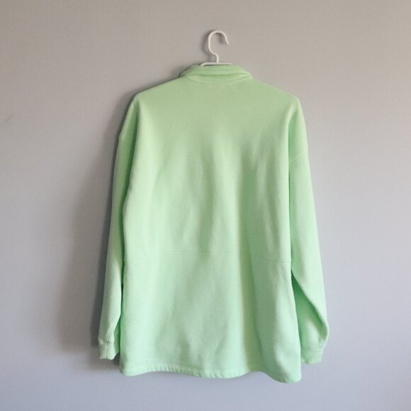 FWD Mens Green Sz XL All Year 1/2 Zip Sherpa Fleece Stretch Pullover Sweater - Picture 2 of 15